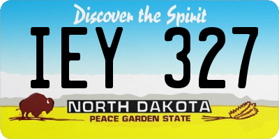 ND license plate IEY327