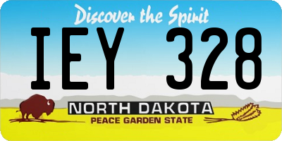 ND license plate IEY328