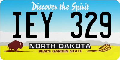 ND license plate IEY329