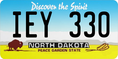 ND license plate IEY330