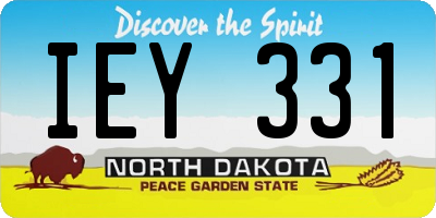 ND license plate IEY331