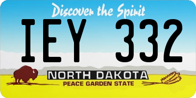 ND license plate IEY332