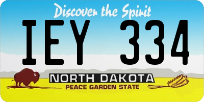 ND license plate IEY334