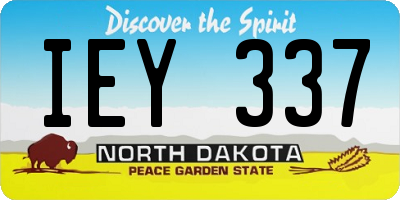ND license plate IEY337