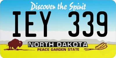 ND license plate IEY339