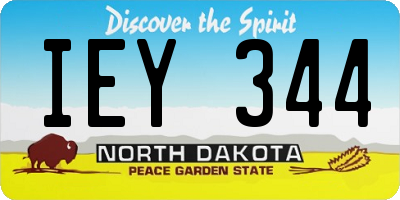 ND license plate IEY344