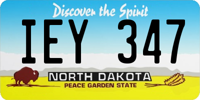 ND license plate IEY347