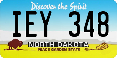 ND license plate IEY348
