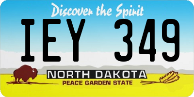 ND license plate IEY349