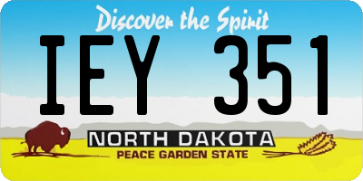 ND license plate IEY351