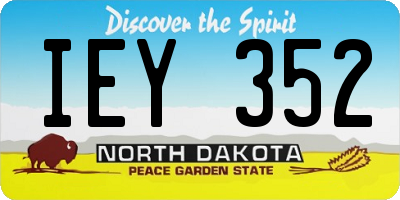 ND license plate IEY352