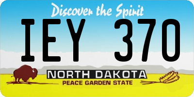 ND license plate IEY370