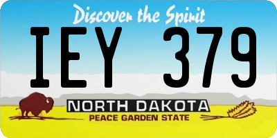 ND license plate IEY379