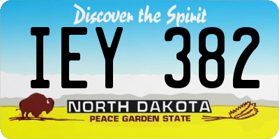 ND license plate IEY382