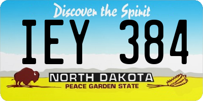 ND license plate IEY384