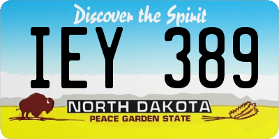 ND license plate IEY389