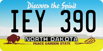 ND license plate IEY390