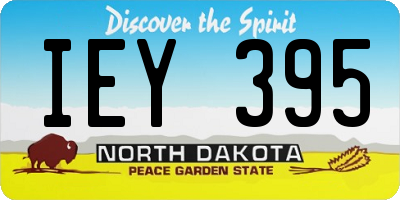 ND license plate IEY395