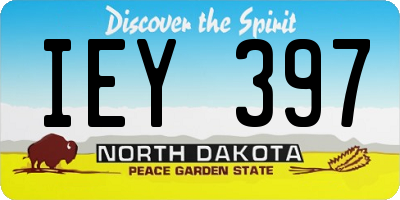 ND license plate IEY397