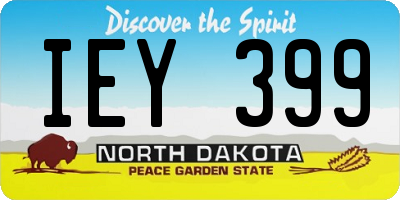ND license plate IEY399