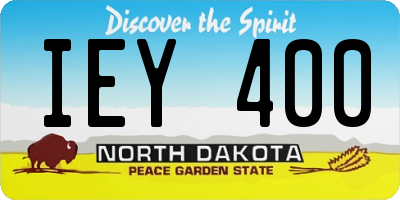 ND license plate IEY400