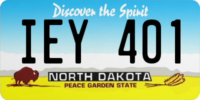 ND license plate IEY401