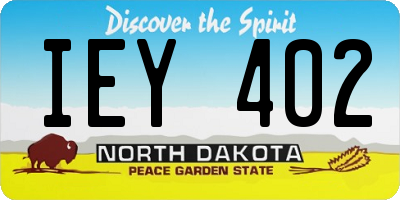 ND license plate IEY402