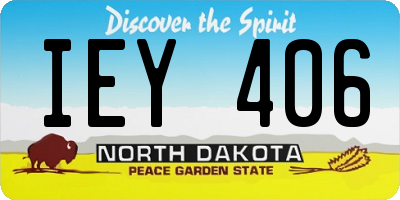 ND license plate IEY406