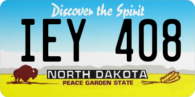 ND license plate IEY408