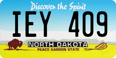 ND license plate IEY409