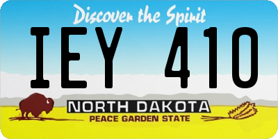 ND license plate IEY410