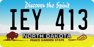 ND license plate IEY413