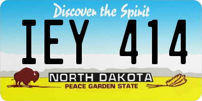ND license plate IEY414