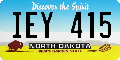 ND license plate IEY415