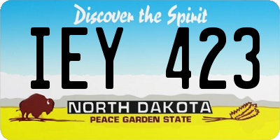 ND license plate IEY423
