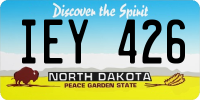 ND license plate IEY426