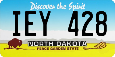 ND license plate IEY428