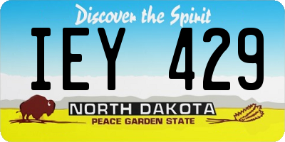 ND license plate IEY429