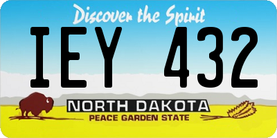 ND license plate IEY432