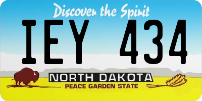 ND license plate IEY434