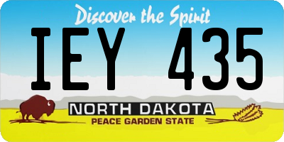 ND license plate IEY435