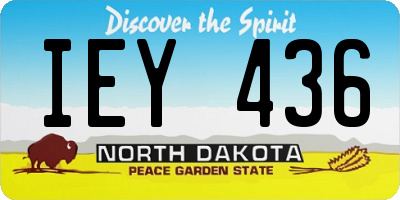 ND license plate IEY436