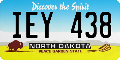 ND license plate IEY438