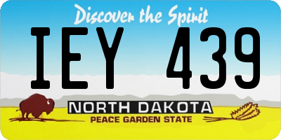 ND license plate IEY439