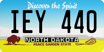 ND license plate IEY440