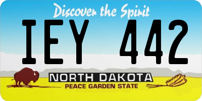 ND license plate IEY442