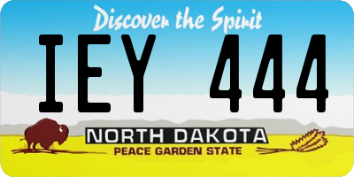 ND license plate IEY444
