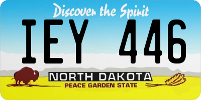 ND license plate IEY446