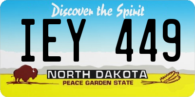 ND license plate IEY449