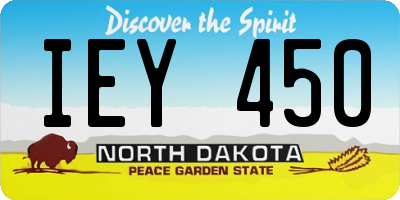 ND license plate IEY450